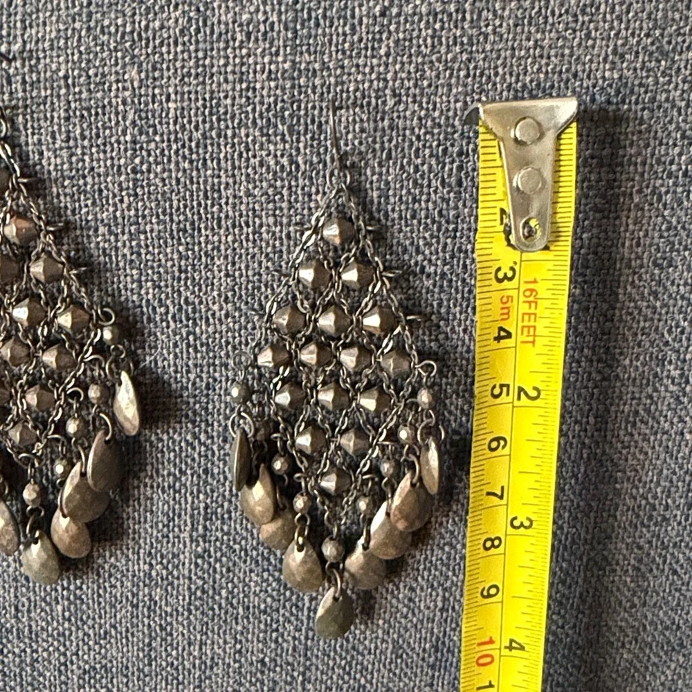 Vintage-Inspired Gold Teardrop Chandelier Earrings